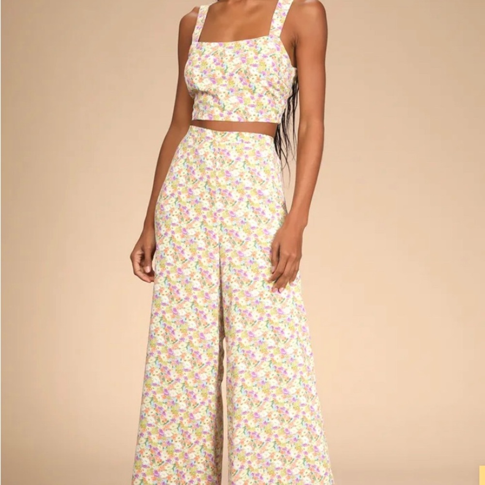 Lulus floral 2 pc jumpsuit